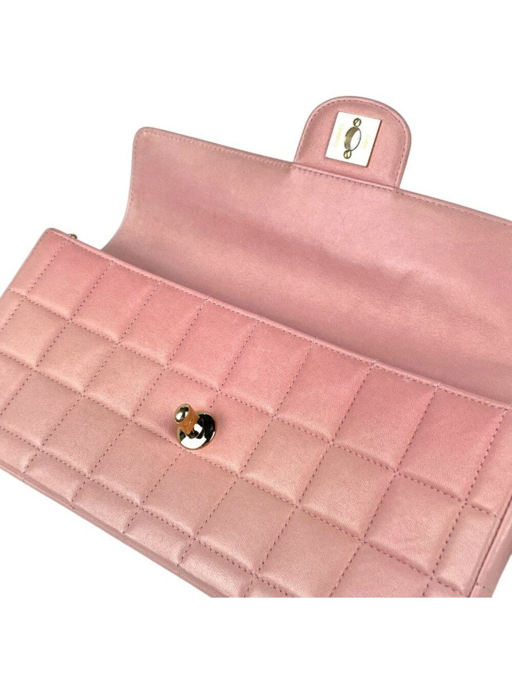 Chanel Shoulder Bag CC Logo Leather Pink - Picture 12 of 15